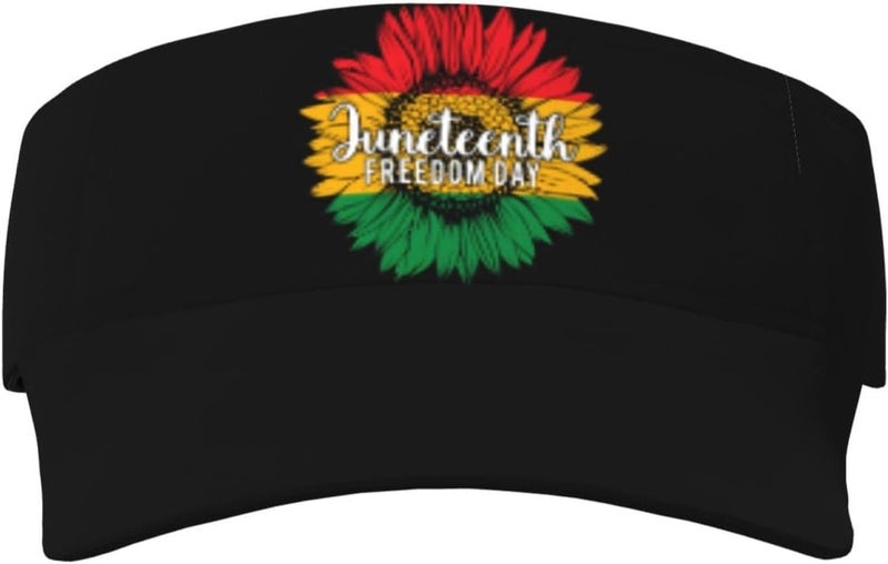 ertquji Juneteenth Celebrate Freedom African American Hat for Women Men Sun Visors Cap Adjustable Summer Beach Hats - Image 1